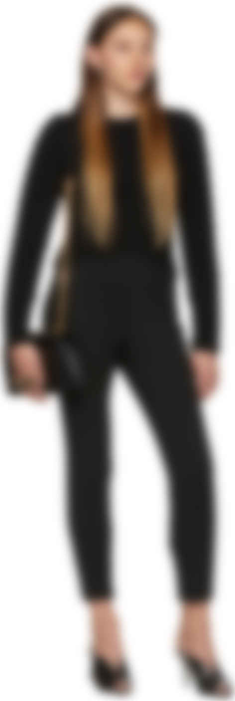 black skinny high waist trousers