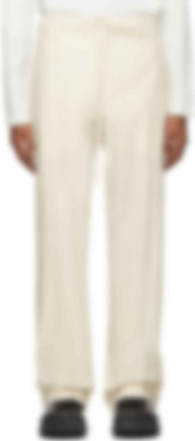 off white wide leg pants