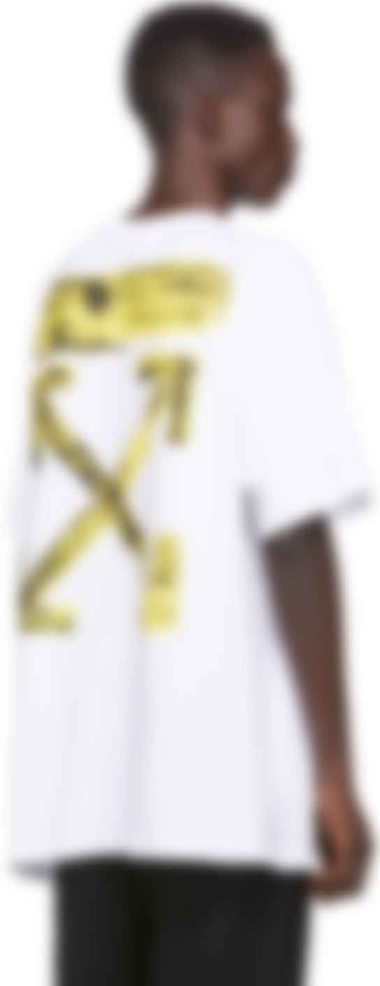 off white yellow arrow tee
