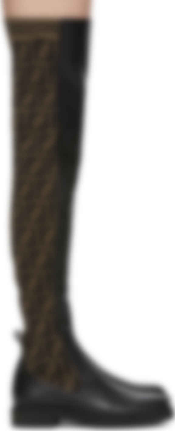 bottes hautes brunes