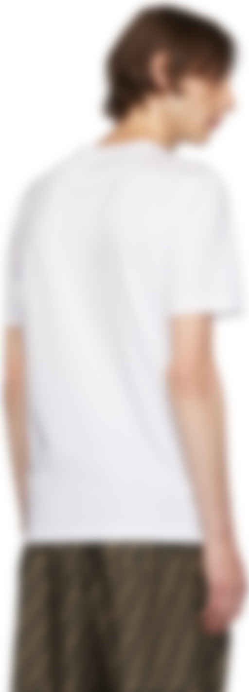 fendi t shirt zip mouth white