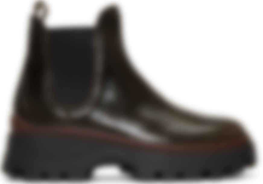 black chunky heel chelsea boots