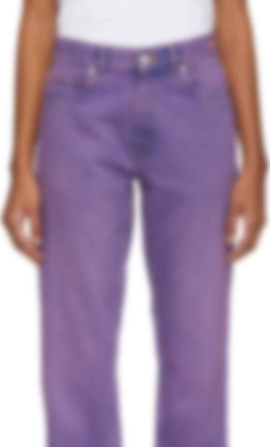 purple straight leg jeans