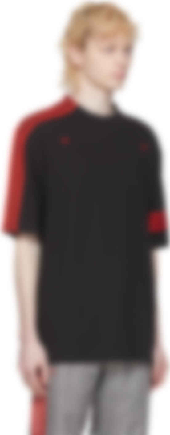 red and black adidas shirt
