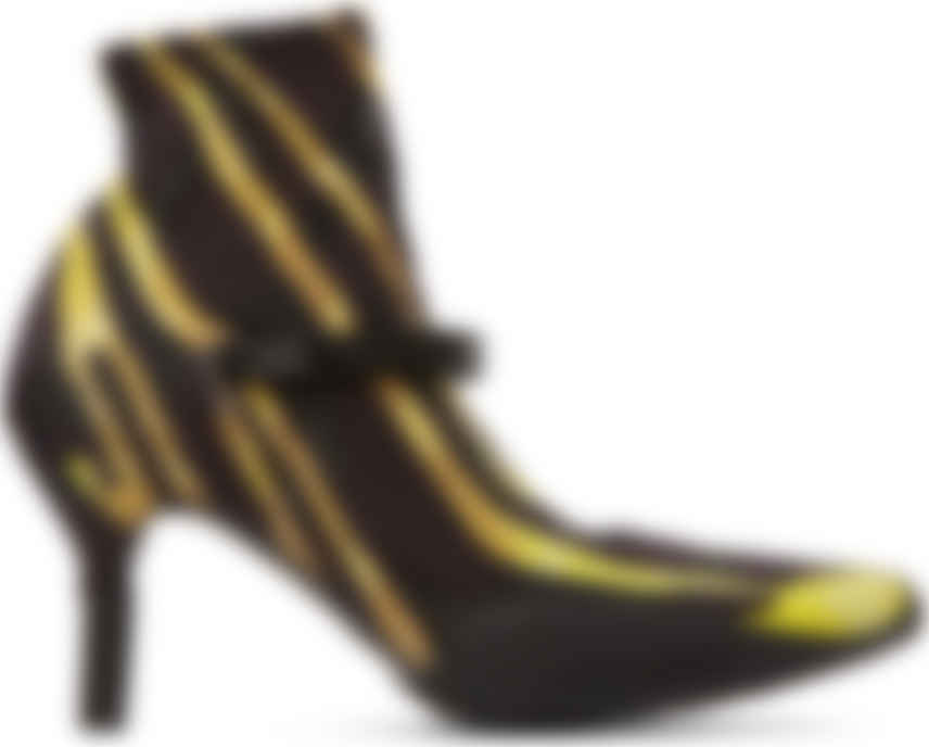 yellow heel boots