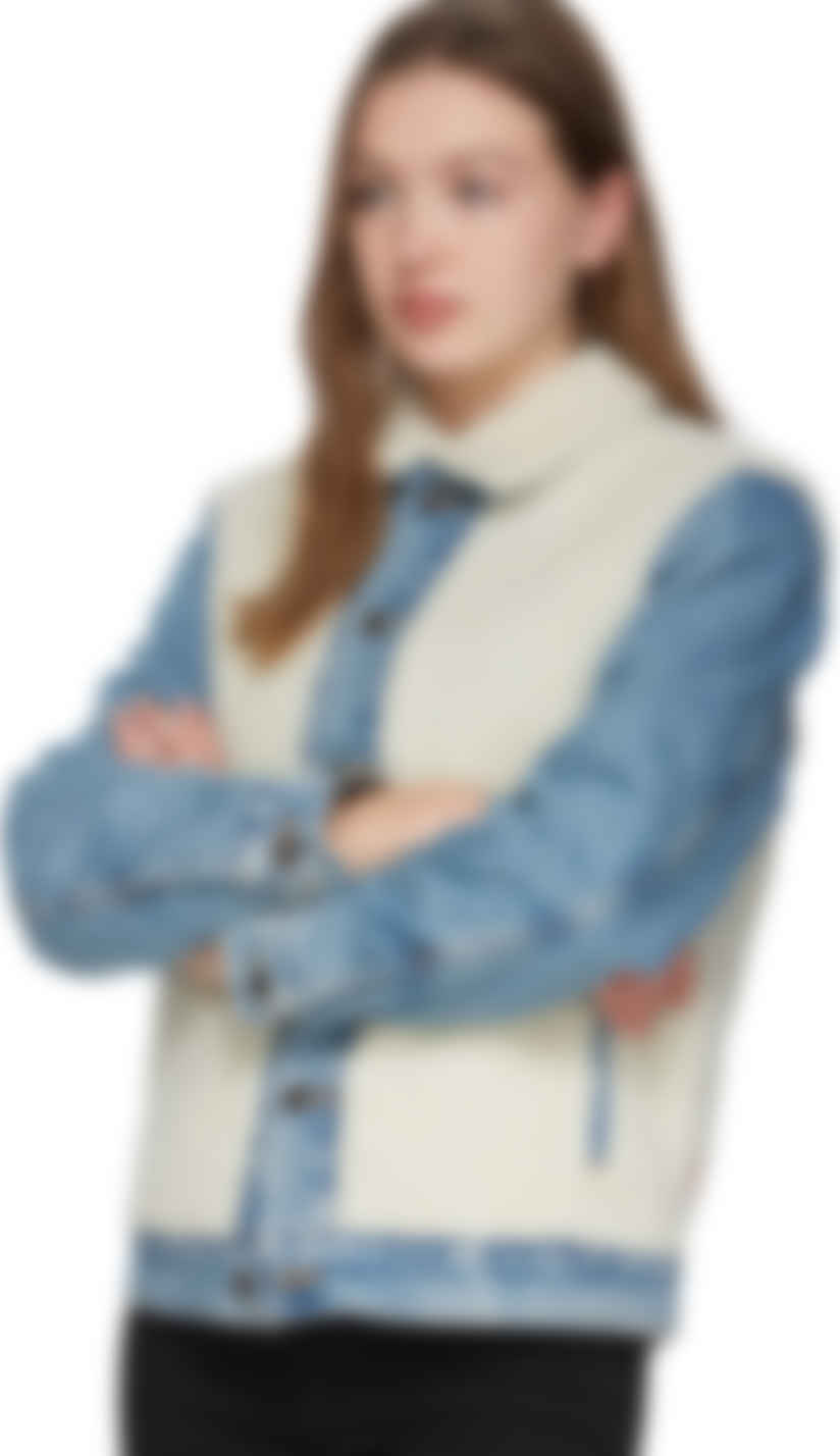 white sherpa trucker jacket