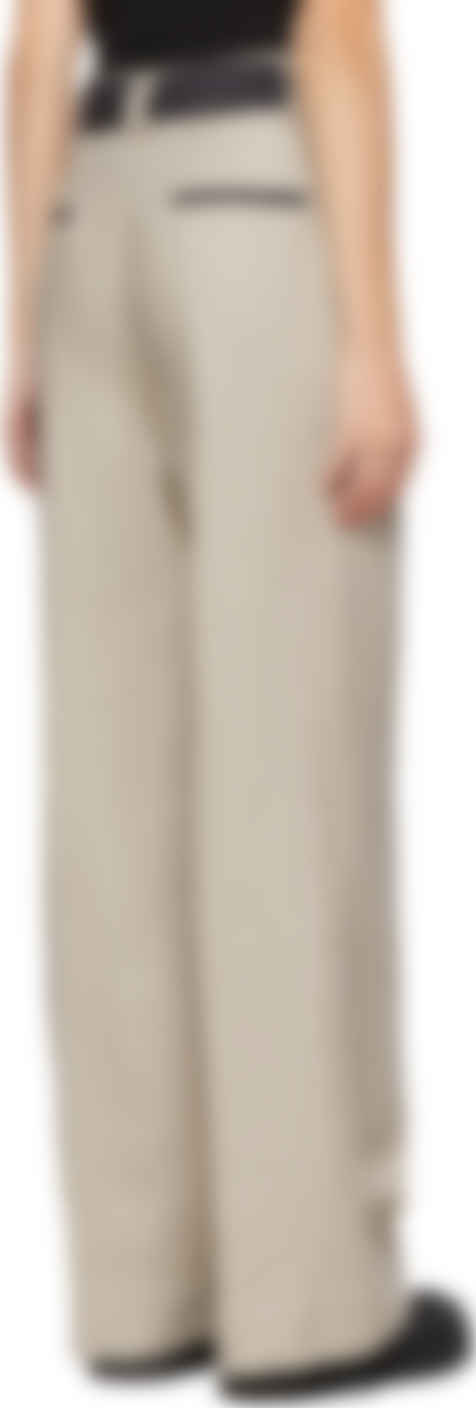 off white linen trousers