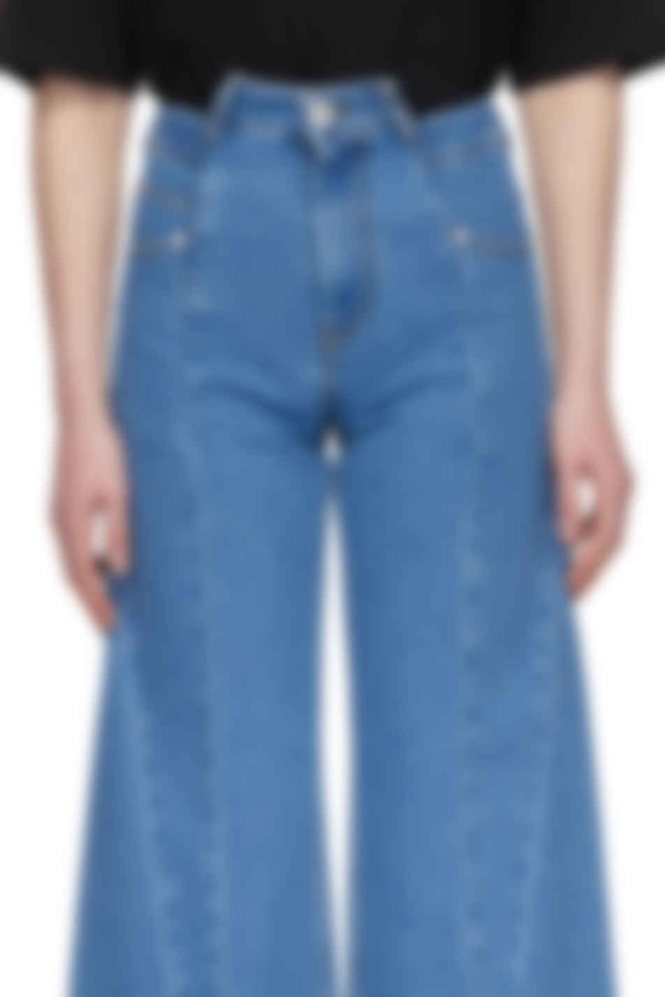asymmetrical waist jeans