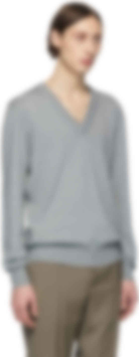 v neck sweater with elbow patches