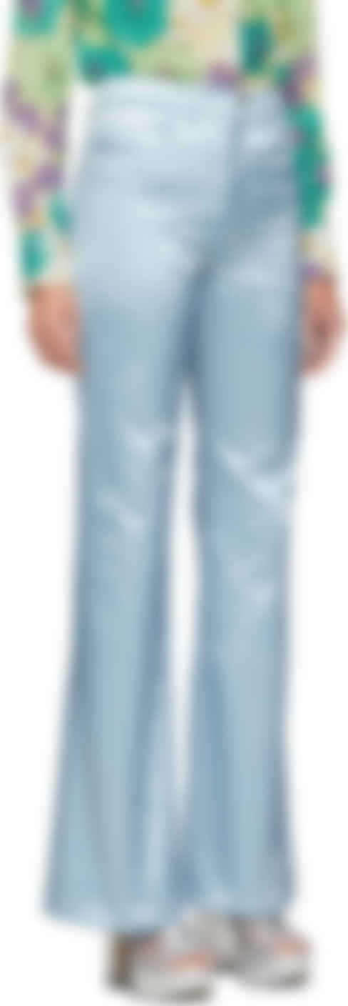 satin flare trousers