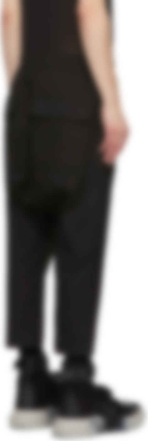 black cropped cargo pants