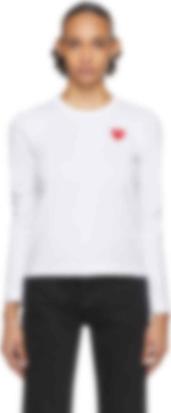 comme des garcons white heart
