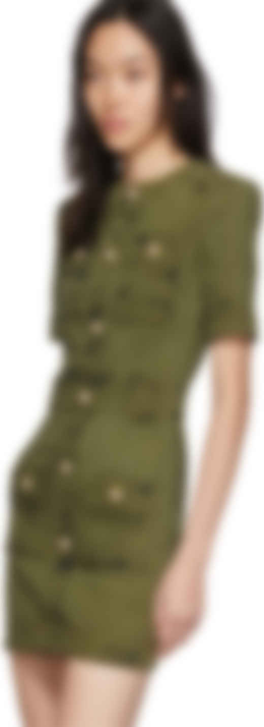 balmain khaki dress