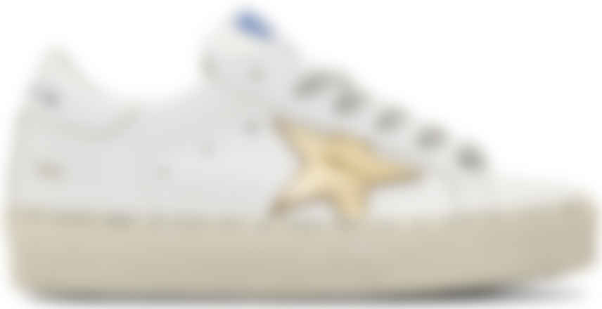 Golden Goose White Gold Hi Star Sneakers Ssense