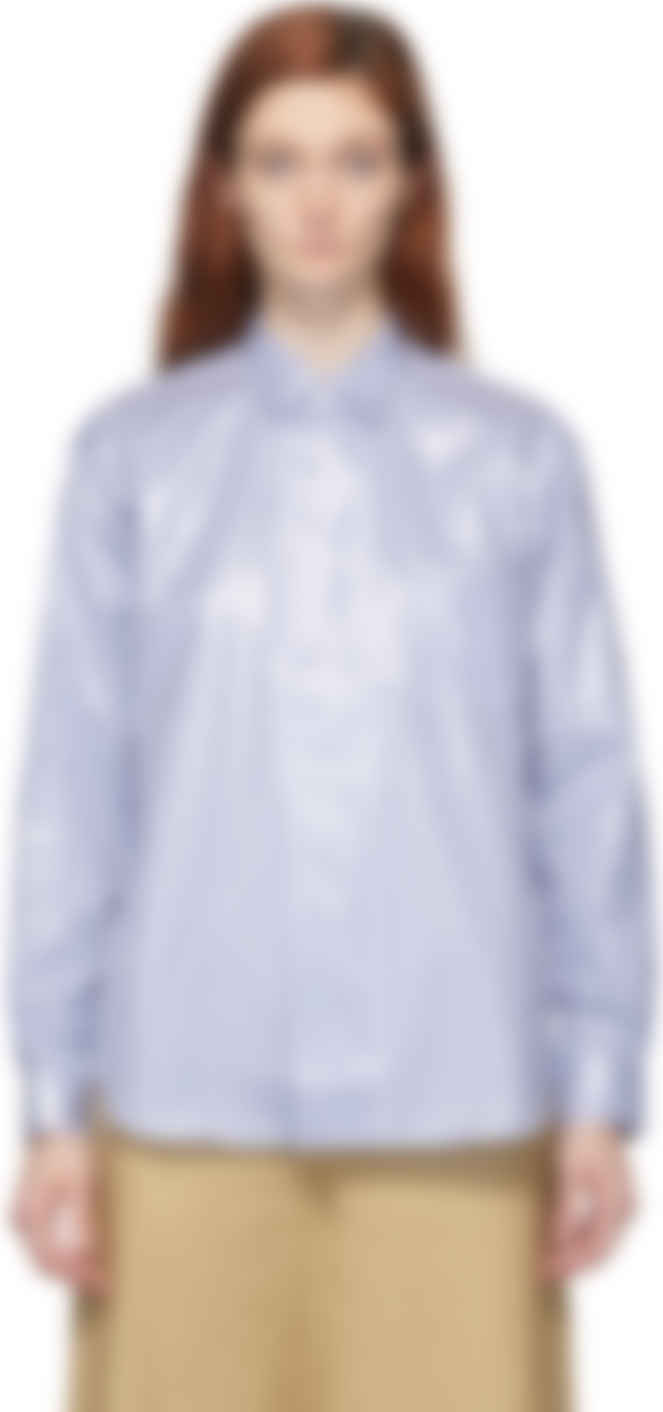 blue comme des garcons shirt