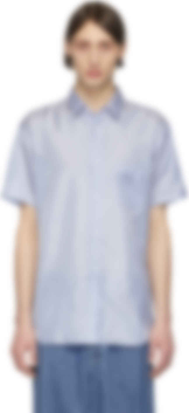 comme des garcons blue shirt