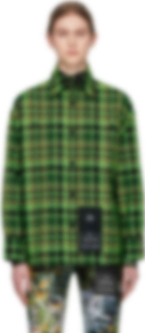 S R Studio La Ca グリーン チェック オーバーサイズ シャツ Ssense 日本 S R Studio La Ca グリーン チェック オーバーサイズ シャツ Ssense 日本