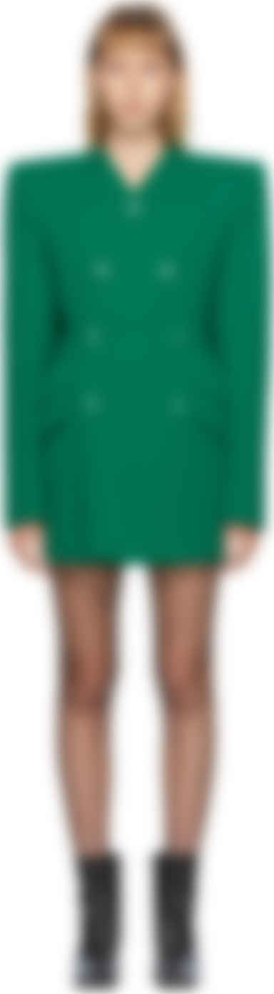 balenciaga green dress