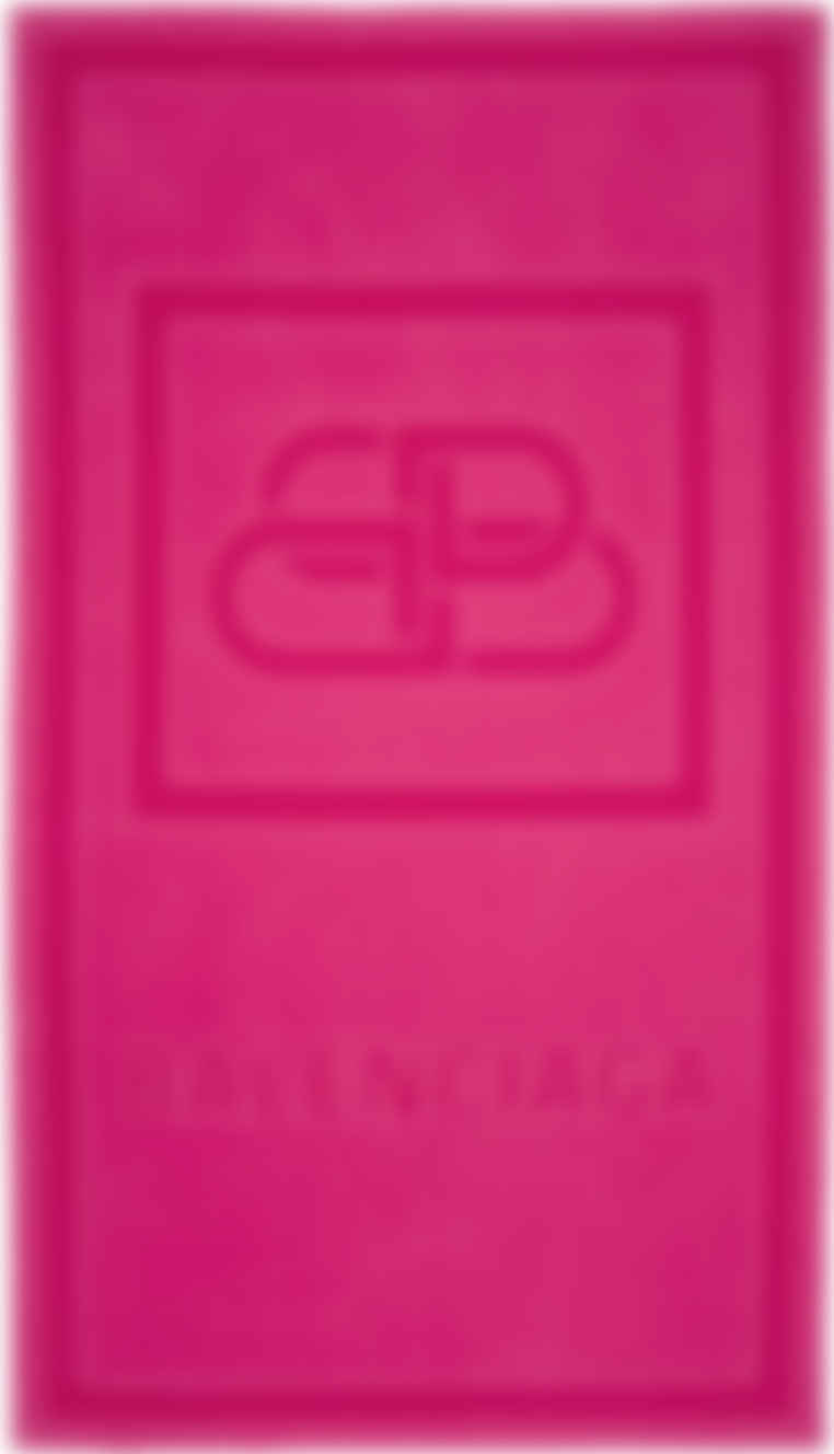 Pink BB Beach Towel by Balenciaga on Sale
