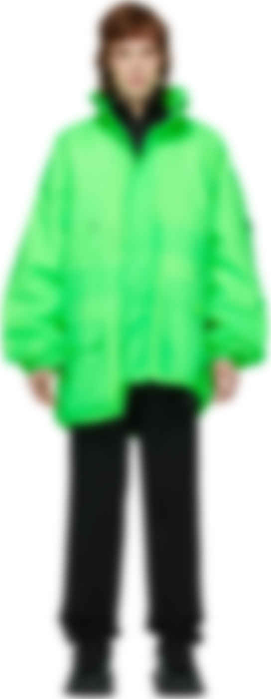 balenciaga green coat