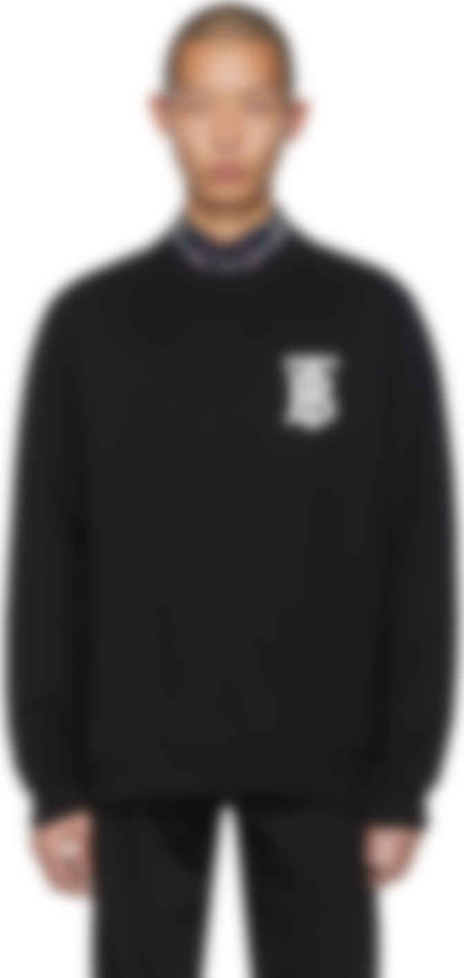 Burberry: ブラック Dryden スウェットシャツ | SSENSE 日本 Burberry: ブラック Dryden スウェットシャツ | SSENSE 日本