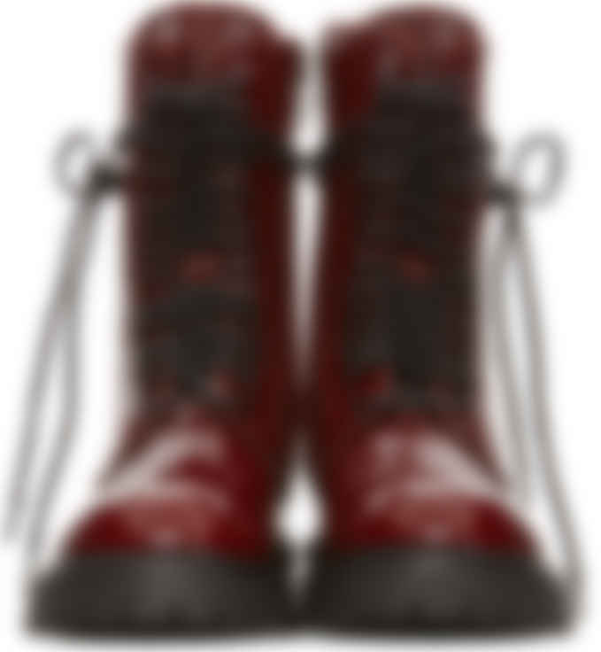 ann demeulemeester red boots