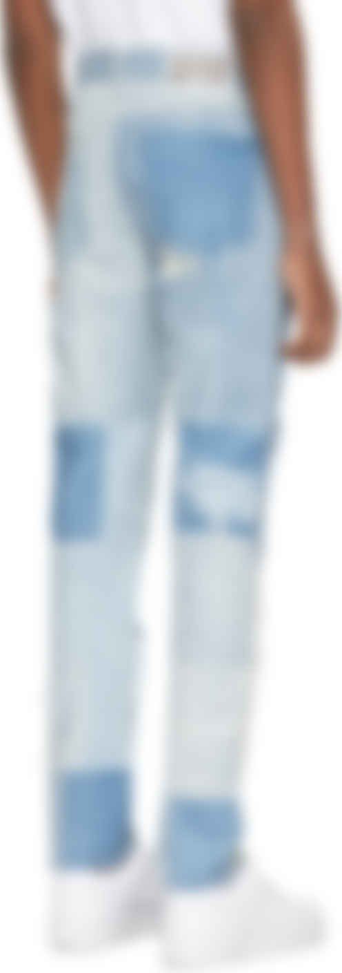 blue embroidered jeans