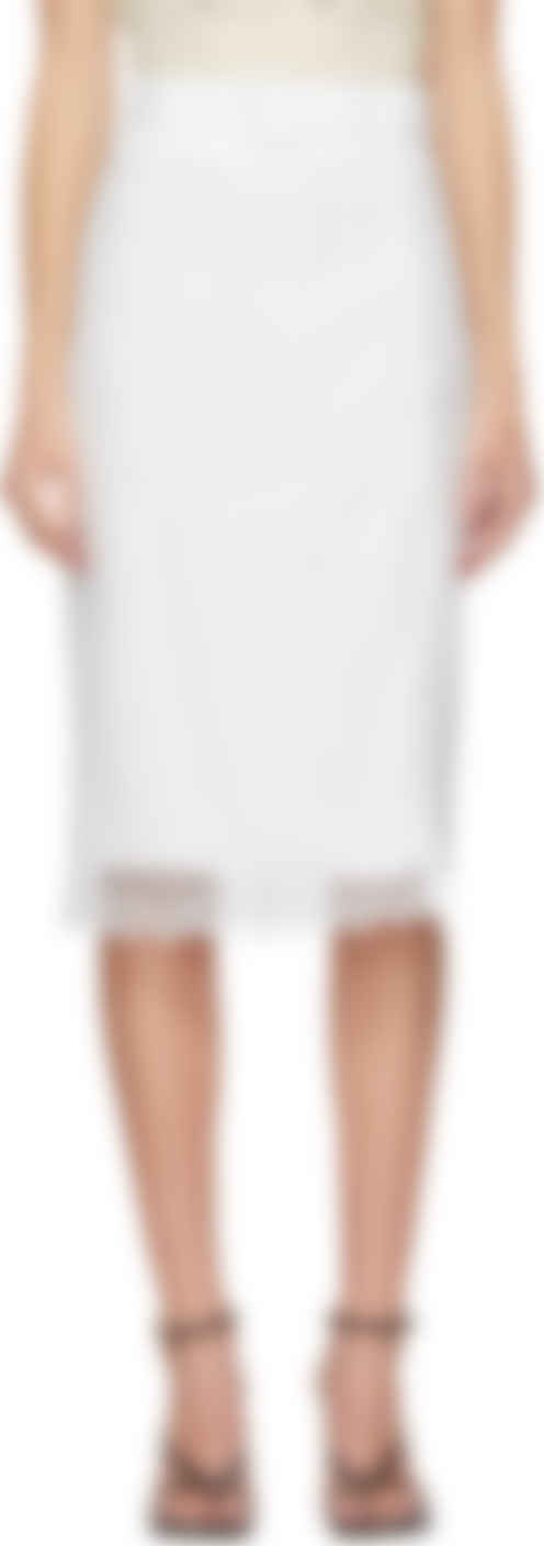 white pencil skirt lace
