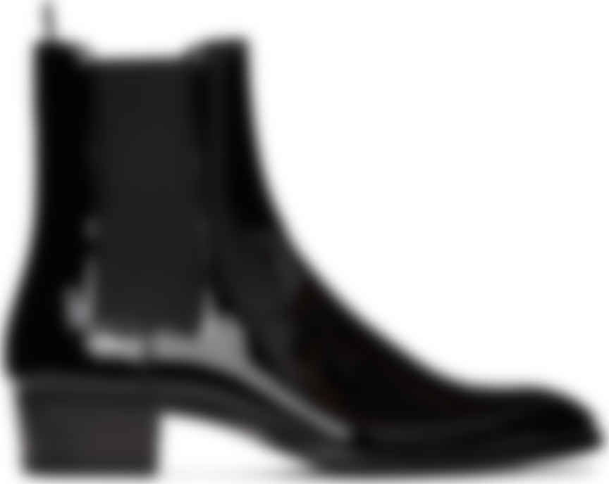 Black Patent Wyatt Chelsea Boots by 