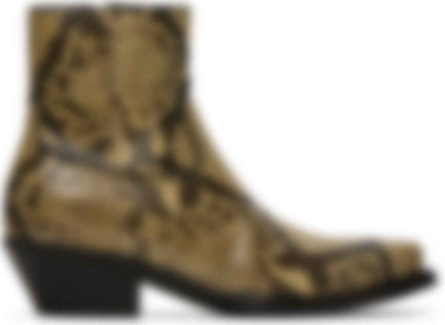 saint laurent snakeskin boots