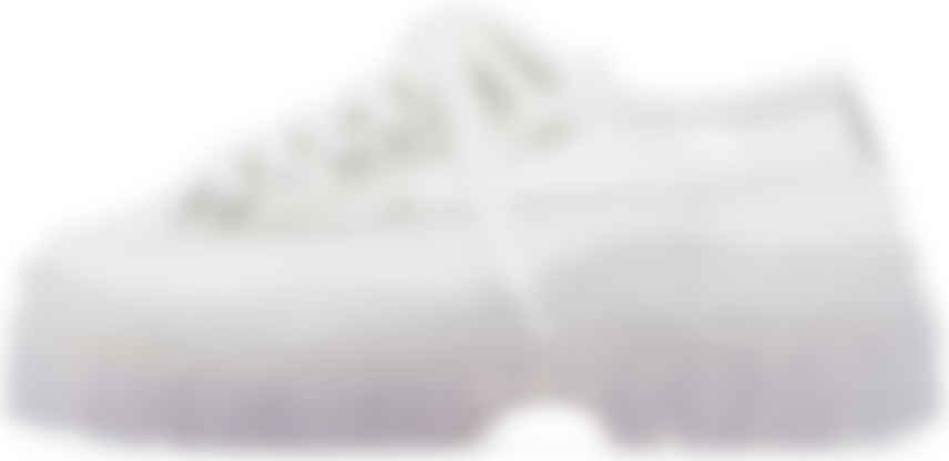 White Transparent Chunky Sole Sneakers MSGM: White Chunky Sneakers | SSENSE UK