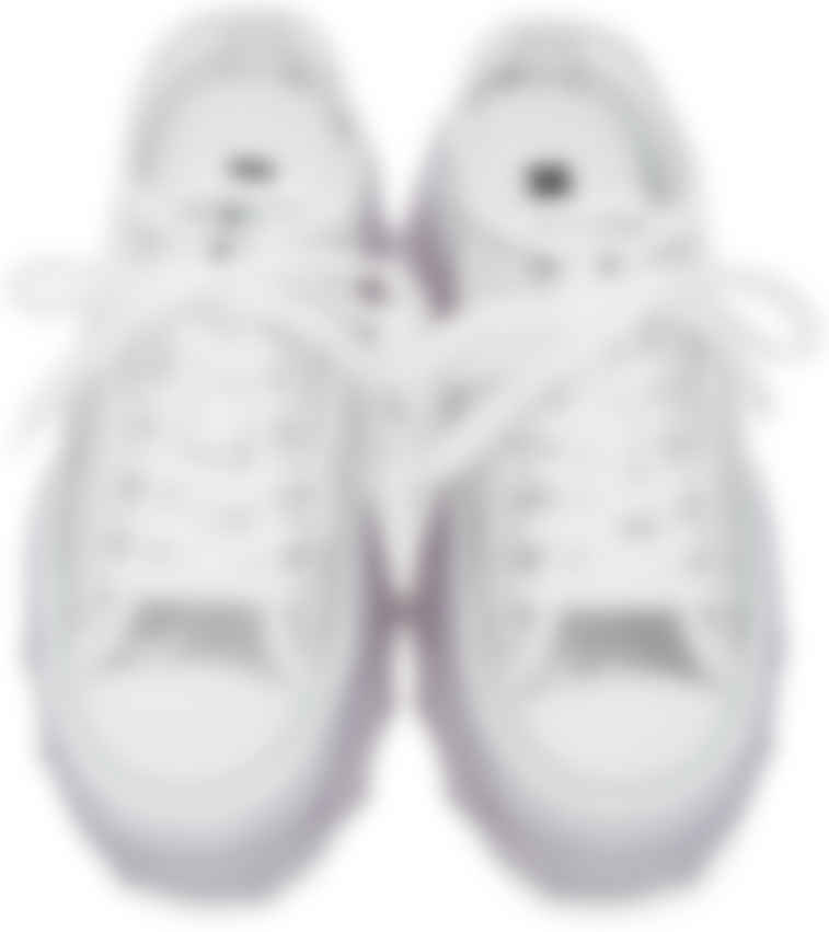 White Transparent Chunky Sole Sneakers MSGM: White Chunky Sneakers | SSENSE UK
