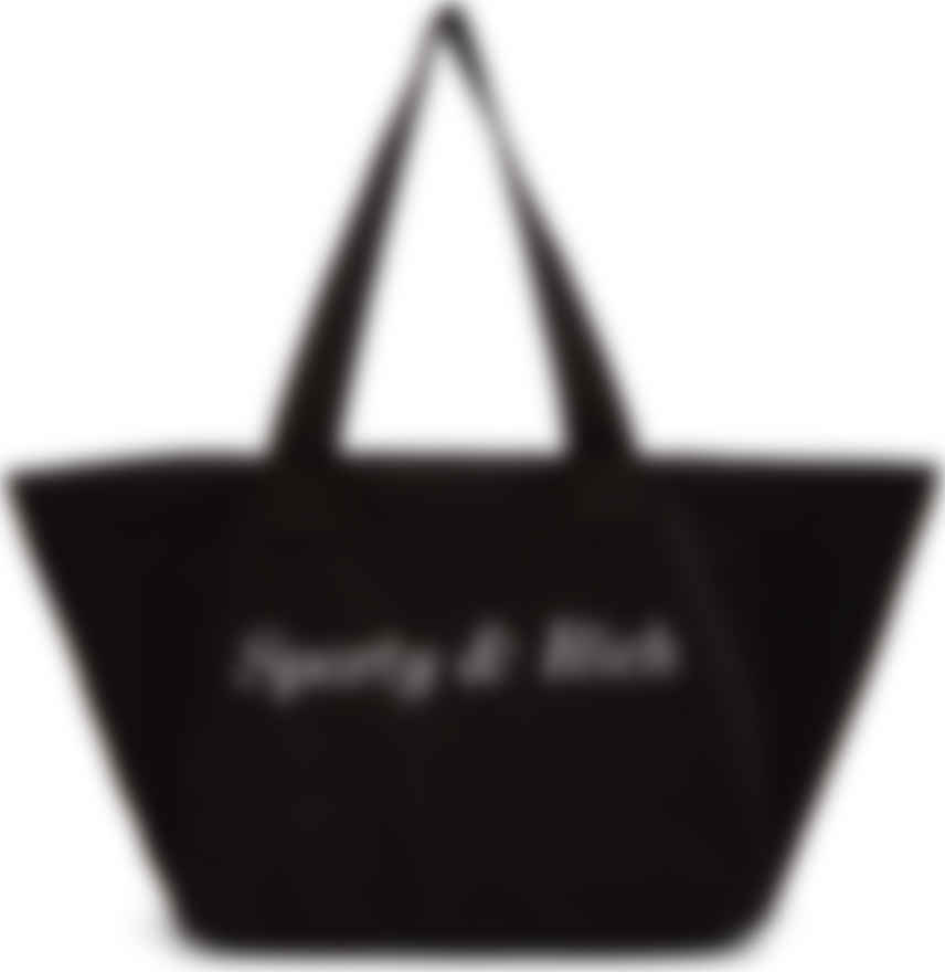 Sporty Rich Black Classic Logo Tote Ssense Find new and preloved sporty & rich items at up to 70% off retail prices. black classic logo tote