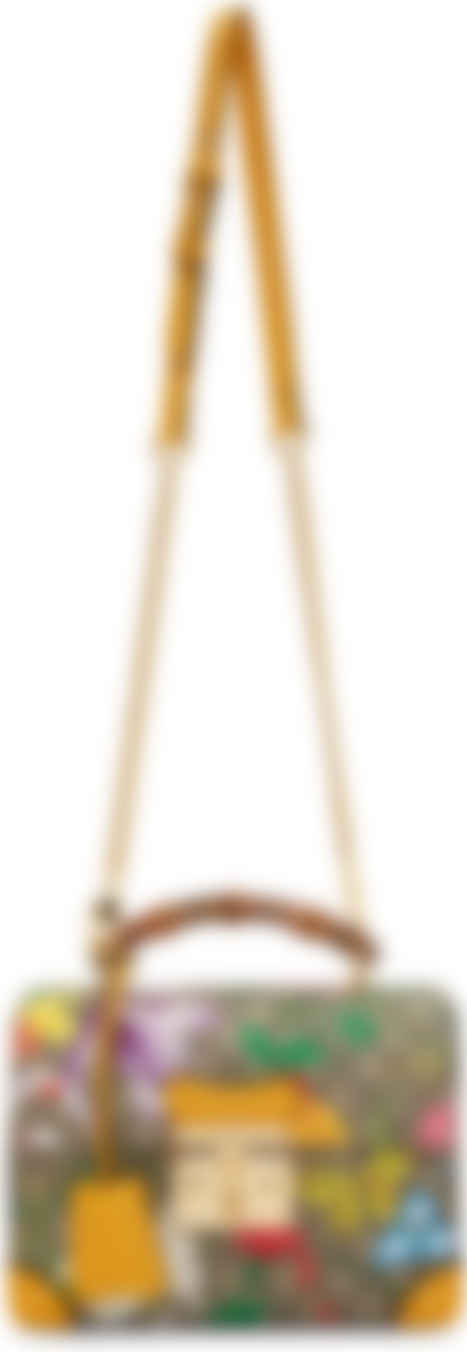 padlock gg flora small bamboo shoulder bag