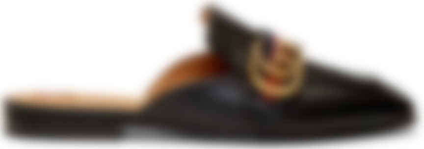 gucci black peyton slippers