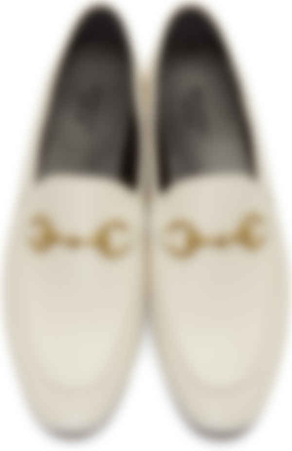 Gucci 白色brixton 乐福鞋 Ssense