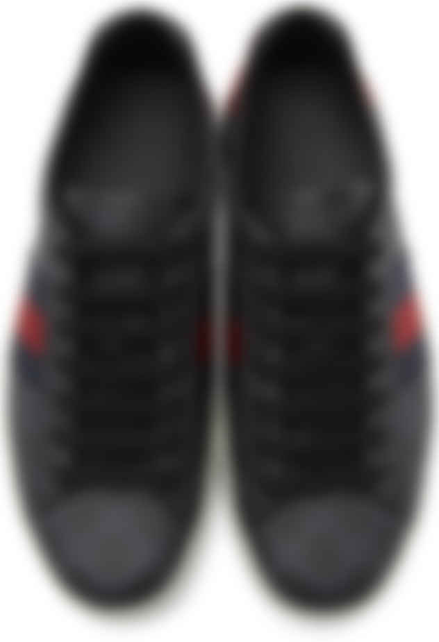 black gg supreme ace sneakers