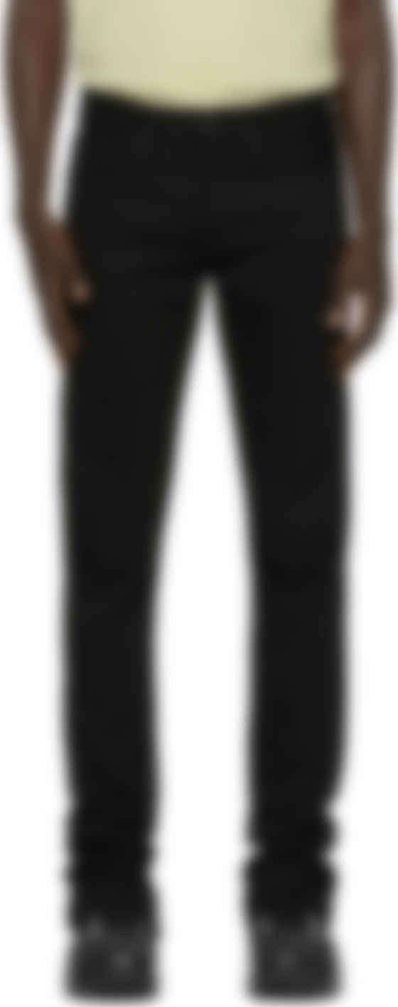 split black and white jeans