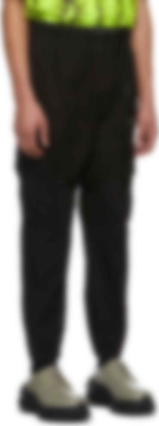 black parachute cargo pants