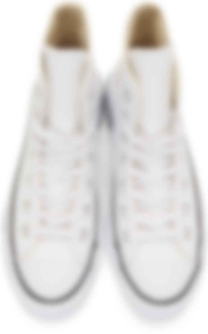 chuck taylor all star lift leather high top white