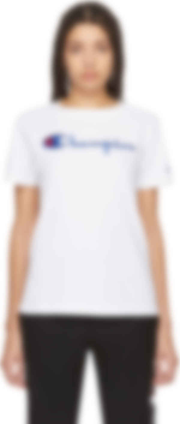 champion reverse weave t shirt white