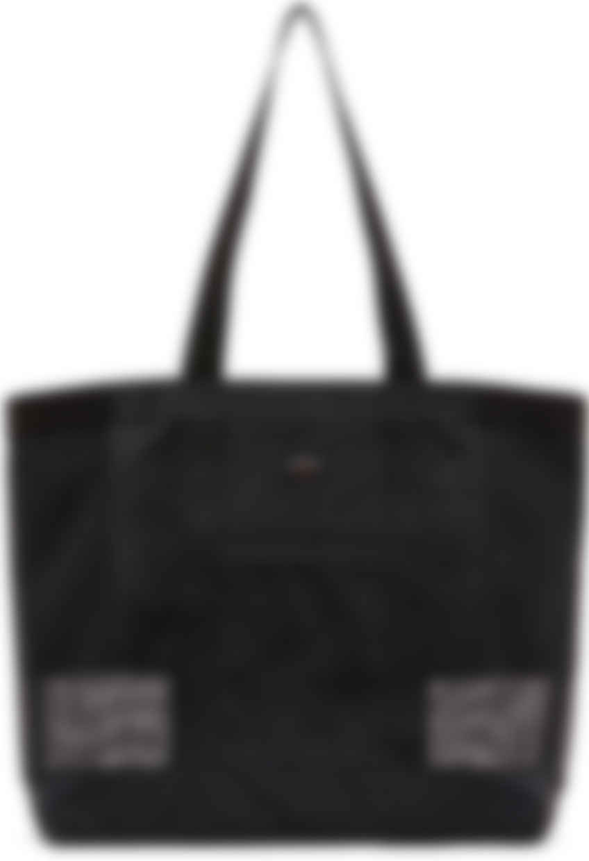 black mesh beach bag