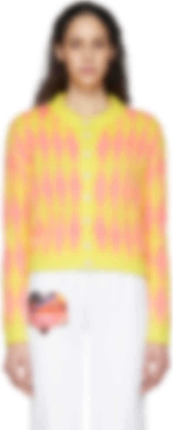 Ashley Williams Ssense 日本 限定 イエロー ピンク ウール カーディガン Ssense