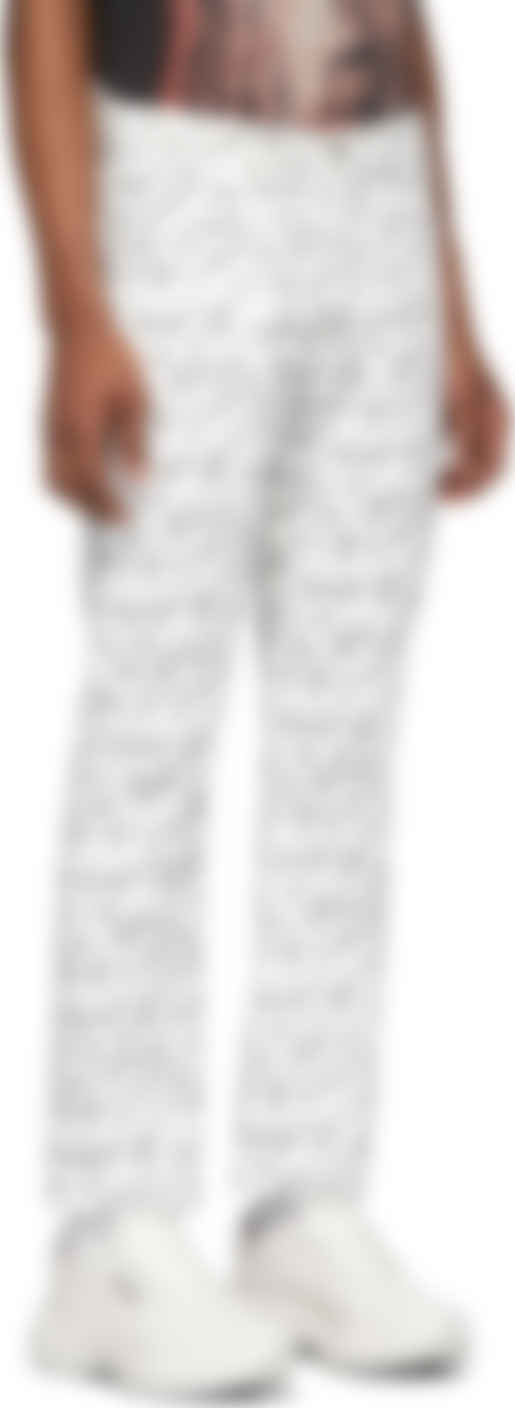 tribal white jeans