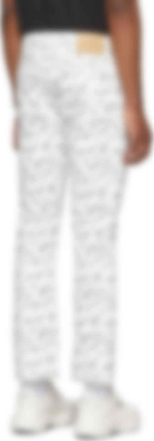 tribal white jeans