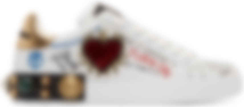 Dolce Gabbana ホワイト ハート グラフィティ Portofino スニーカー Ssense 日本