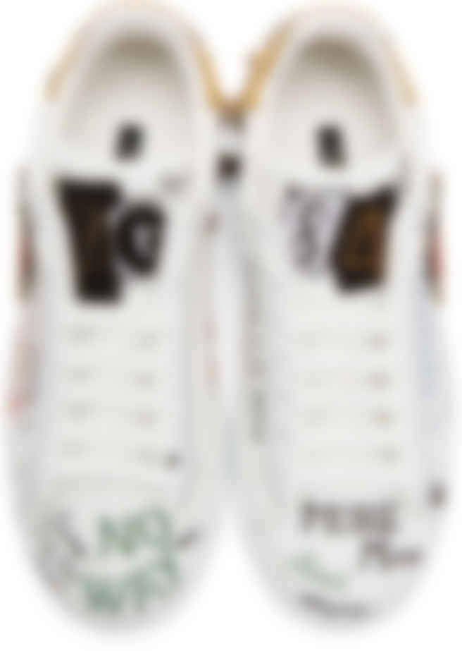 Dolce Gabbana ホワイト ハート グラフィティ Portofino スニーカー Ssense 日本