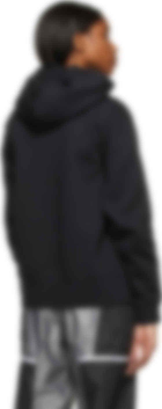 nike essentials black cropped high neck sweatshirt