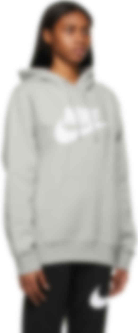 nike club hoodie grey