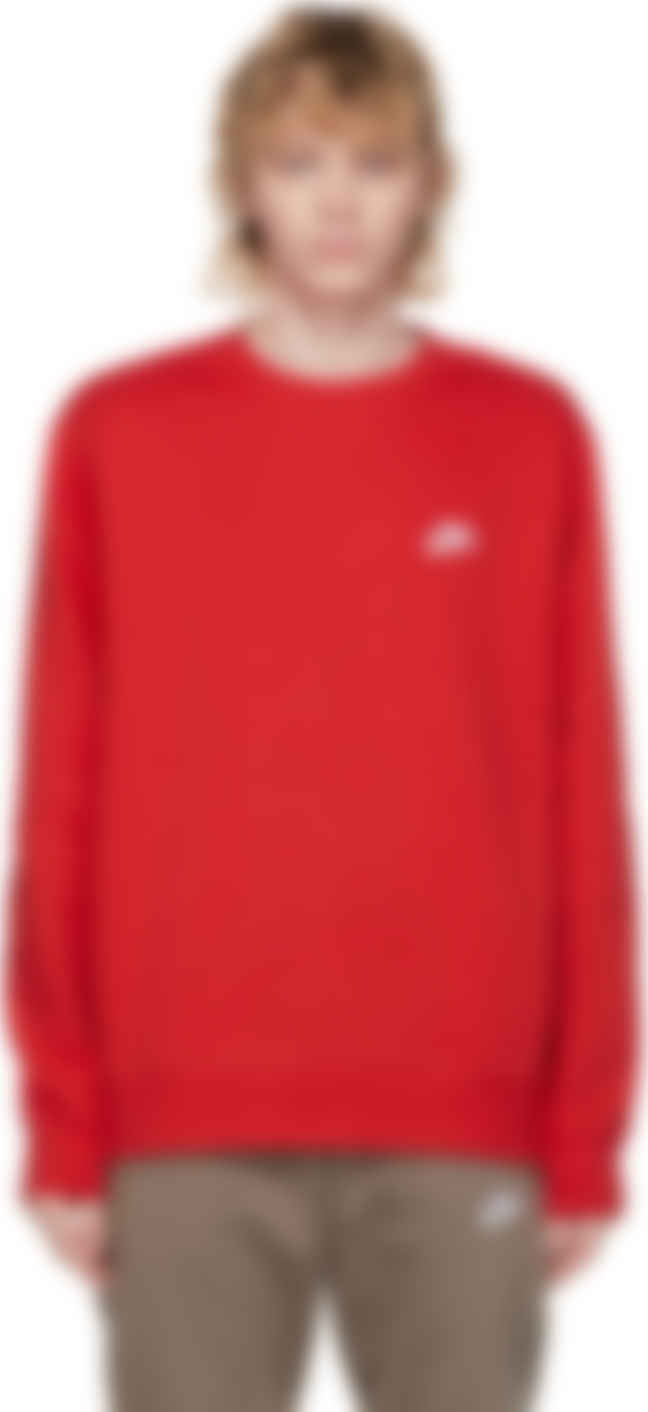 nike red sweatshirt